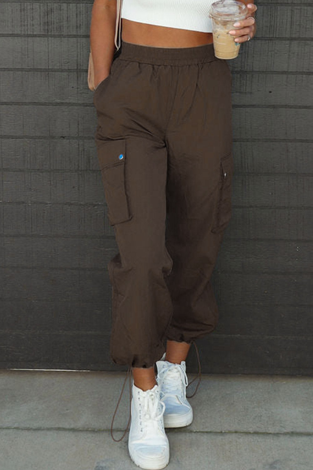 Koisoon Waist Pants with Pockets