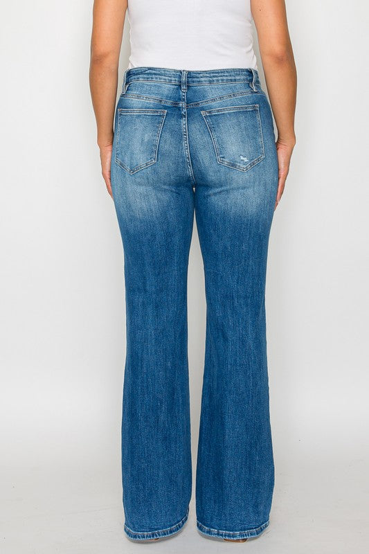 Koisoon Full Size Distressed High Rise Jeans with Pockets