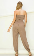 Koisoon SMOCKED TUBE WITH HEM JUMPSUIT