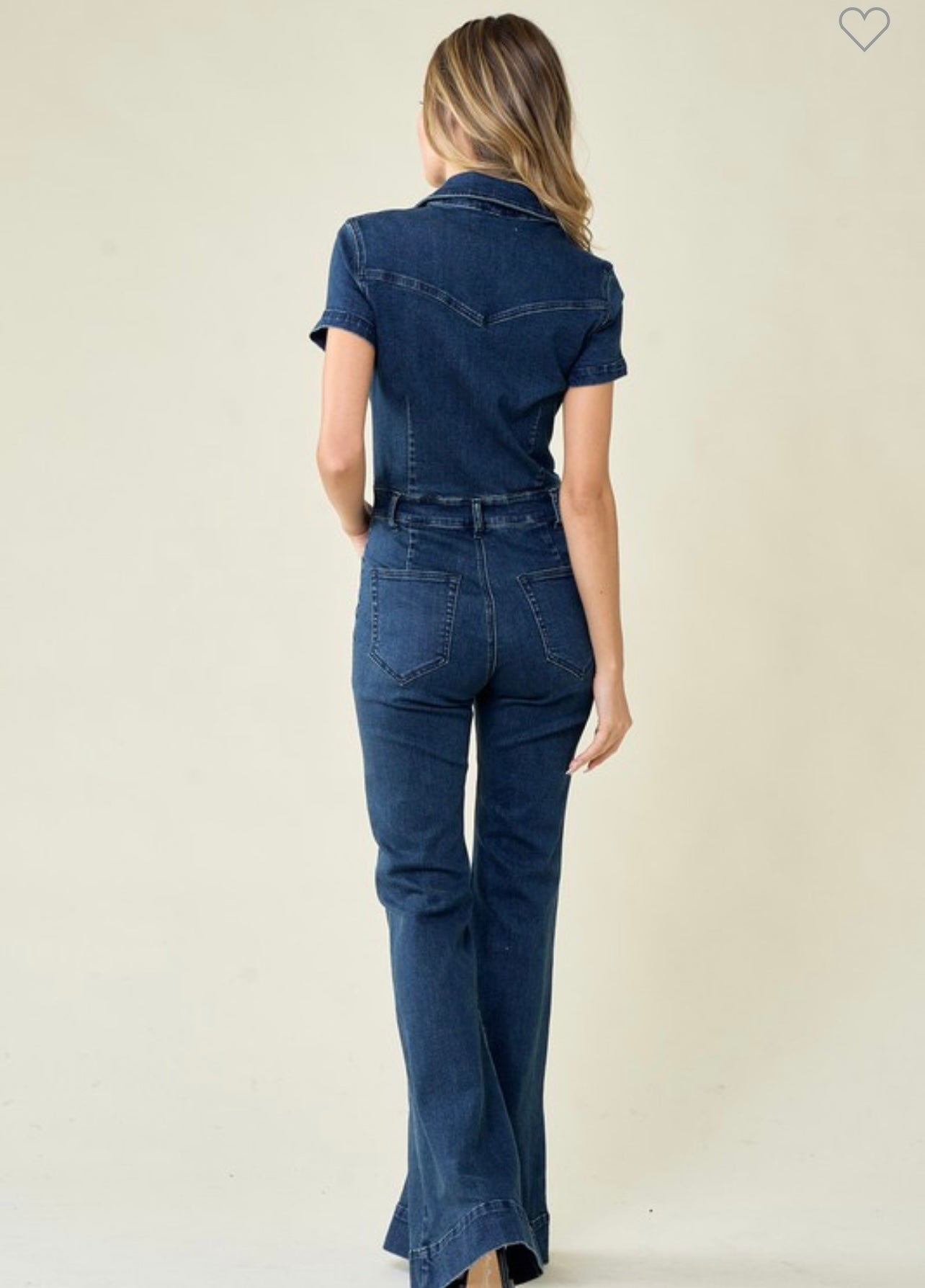 Koisoon Dark Denim Flared Jumpsuit